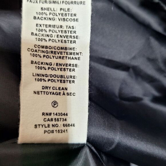 Alec Les Filles Black Faux Fur Aviator Biker Jacket Size Medium - Picture 10 of 11